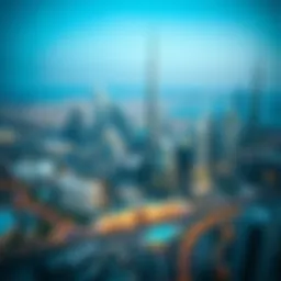 Aerial view of Dubai's skyline showcasing luxury properties