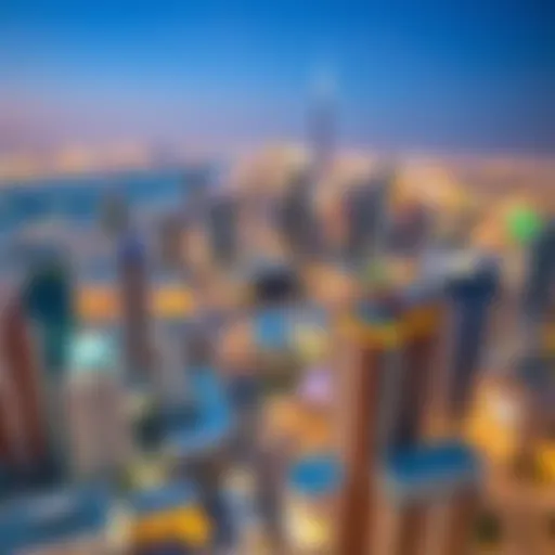 Aerial view of Dubai's skyline showcasing modern architecture