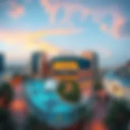 Panoramic view of Reem Mall showcasing its architectural grandeur