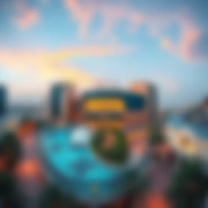 Architectural Grandeur of Reem Mall Panoramic view of Reem Mall showcasing its architectural grandeur