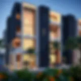 Exterior view of Sannat Residency showcasing modern architecture