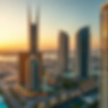 Map highlighting the strategic location of Sannat Residency in Dubai