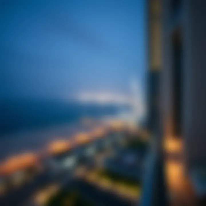 Jumeirah Beach View from Sea Breeze JBR Panoramic view of Jumeirah Beach from Sea Breeze JBR