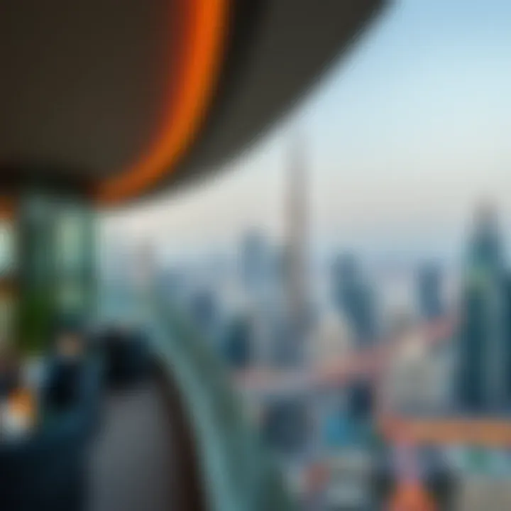 Stunning Dubai Skyline View from Sofitel Obelisk Hotel Stunning view of Dubai's skyline from the hotel's terrace