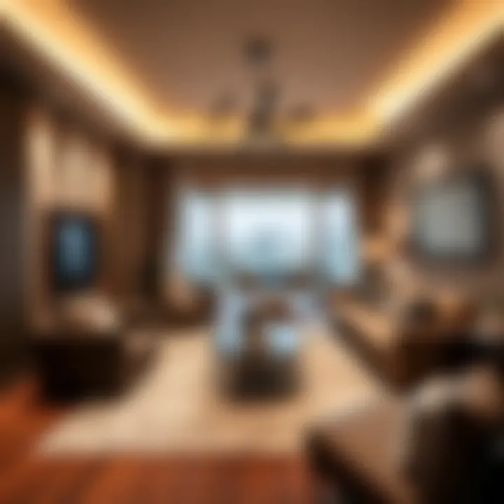 Elegant Living Room Design Luxurious living room in a serviced apartment