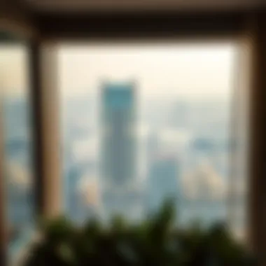 Breathtaking Urban Views Panoramic view from a high-rise serviced apartment