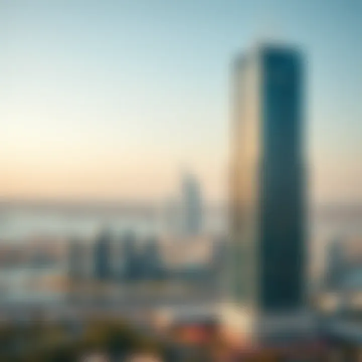 Strategic Location of I Rise Tower in Tecom Panoramic view of Tecom highlighting the strategic location of I Rise Tower