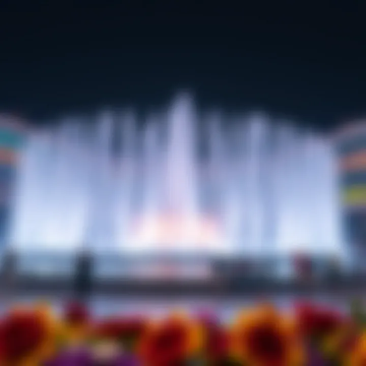 Technological Marvel of The Dubai Mall Water Show Spectacular fountain performance showcasing technological innovation