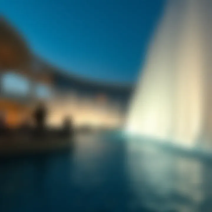 Harmony of Water and Sound at The Dubai Mall Artistic display of water jets synchronized with music