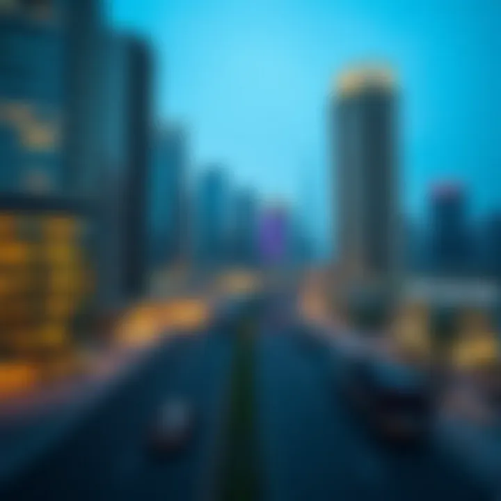 Modern Developments in Dubai's Urban Landscape Urban landscape of Dubai showcasing modern developments