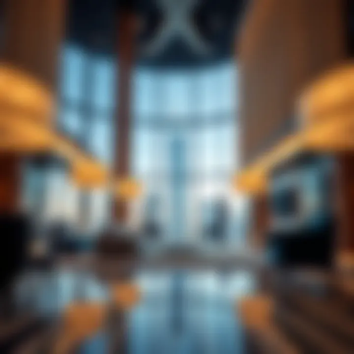 Interior view highlighting the luxury amenities within the Opus Tower