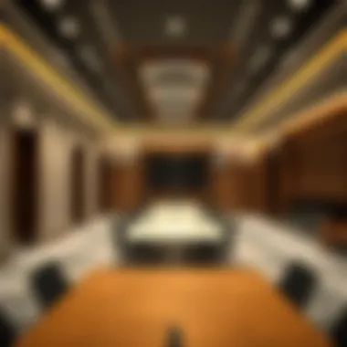 Modern Conference Room at Twafouq Center Interior shot of a conference room in Twafouq Center highlighting its design and functionality