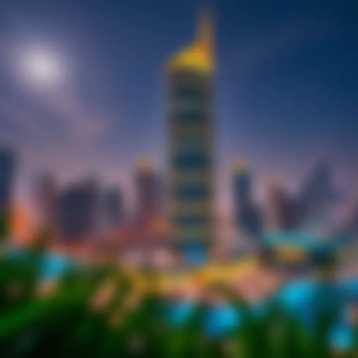 Architectural Elegance of Citadel Tower Panoramic view of Citadel Tower showcasing its architectural elegance