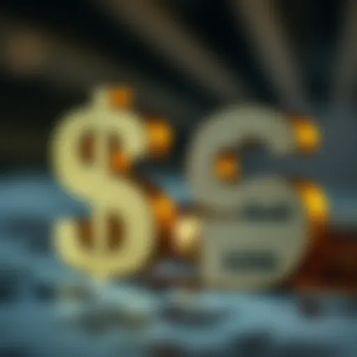 Currency symbols representing USD and AED