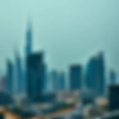 Dubai skyline with financial district