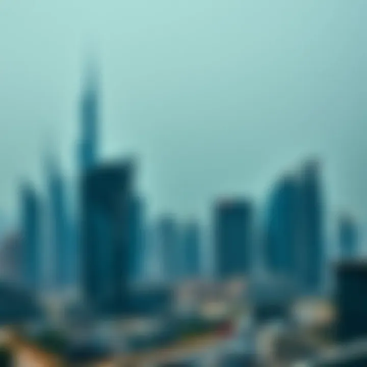 Dubai skyline with financial district