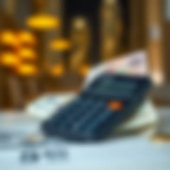 Financial calculator with currency notes