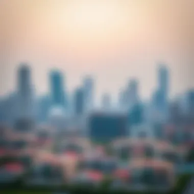 Dubai Skyline Showcasing Diverse Properties Dubai skyline showcasing diverse properties