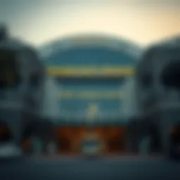 Exterior view of Dubai Main Bus Station showcasing architectural design