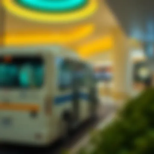 Shuttle bus at Dubai Outlet Mall