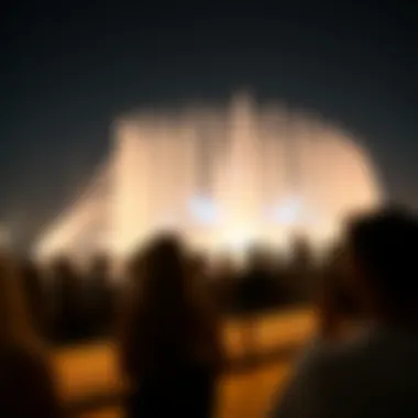 Audience Enjoying the Fountain Show Visitors enjoying the Dubai Fountain Show