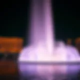 Breathtaking view of the Dubai Fountain at night