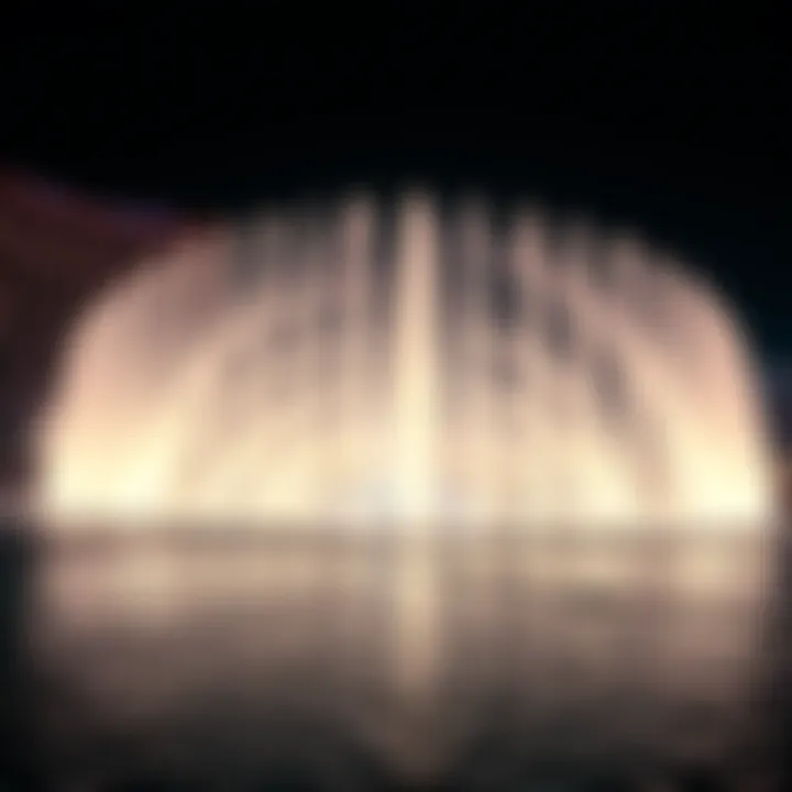 Synchronized Water and Music Display Captivating water display synchronized with music