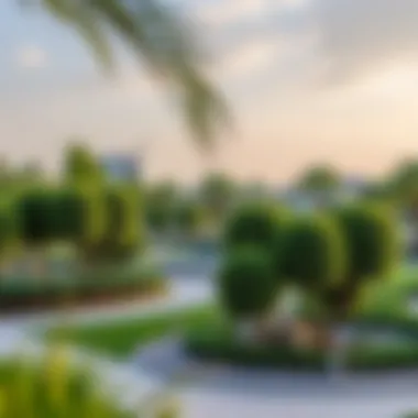 Lush Landscaped Areas Enhancing Lifestyle at Wellfit JVC Beautiful landscaped areas in Wellfit JVC contributing to lifestyle quality.