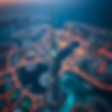 Architectural Marvel: Aerial View of Yas Tower Aerial view showcasing Yas Tower's architecture